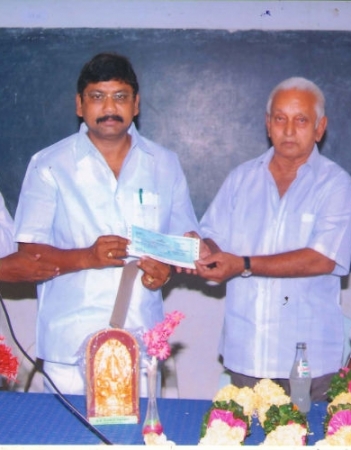 Our School Children collected money for Neelam cyclone victims that check given to Our M.L.A Sri Shesha Reddy Garu.