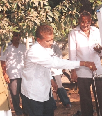 Water tank opening by Donor